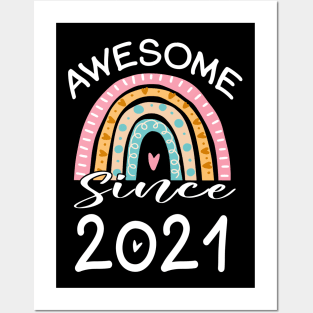 Awesome Since 2023 2nd Birthday Gifts 2 Years Old Posters and Art